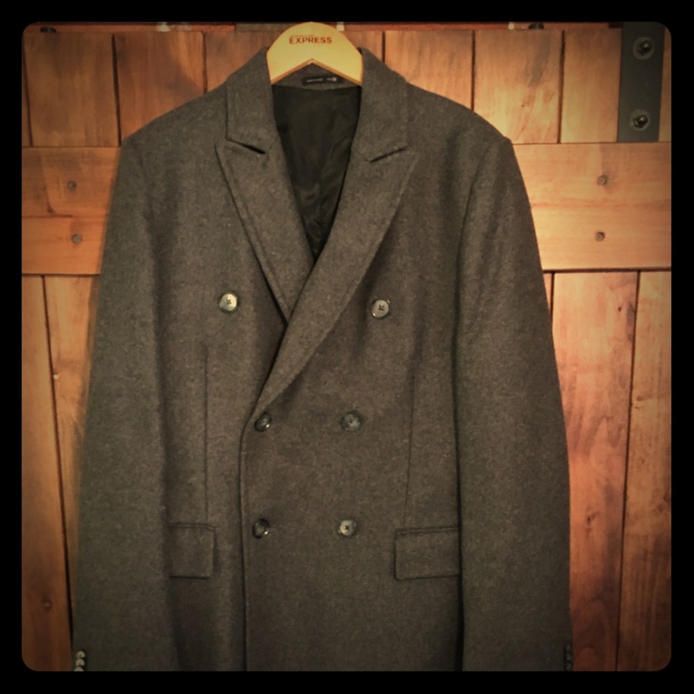 Express men’s wool overcoat